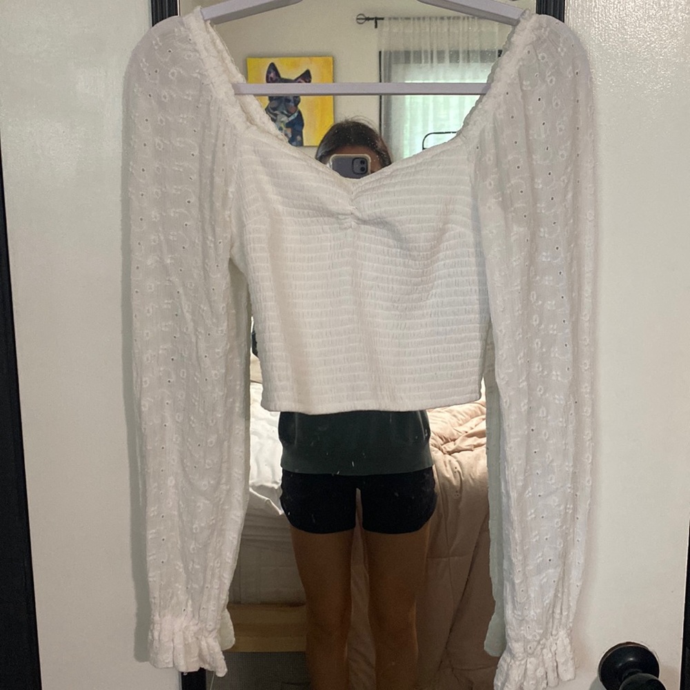 White Hollister Top!